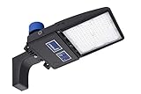 Hyperikon LED Parking Lot Lights, 150W (550 Watt HID HPS Replacement), Shoebox Pole Street Light, Outdoor Area Dusk to Dawn, 5700K, IP65 Waterproof, Photocell, DLC, ETL