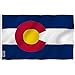 Anley Fly Breeze 3x5 Foot Colorado State Polyester Flag - Vivid Color and UV Fade Resistant - Canvas Header and Double Stitched - Colorado CO Flags with Brass Grommets 3 X 5 Ft primary