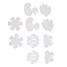10Pcs Cartoon Tub Treads Non Slip Bath Tub Safety Sticker Appliques-Clear