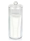 TWING Facial Makeup Container Cotton Pads Round Dispenser With Lid Clear Acrylic Dispenser Cotton