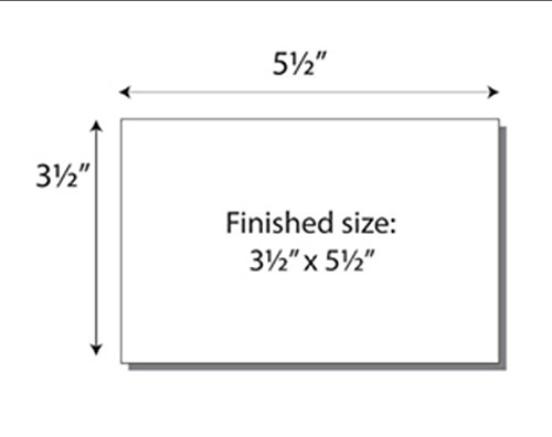 Print-Ready Post Card (3-1/2" x 5-1/2"), 3-UP, Perfed on 5-1/2" x 11" White 65lb Cover Paper - 250 Sheets (750 Post Cards)