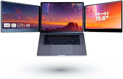 MetaDisplay MD2 Triple Portable Monitor for Laptop Screen Extender Dual ...