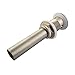 Angle Simple Bathroom Sink Drain with Overflow, Brass Pop Up Sink Drain Stopper Brushed Nickel