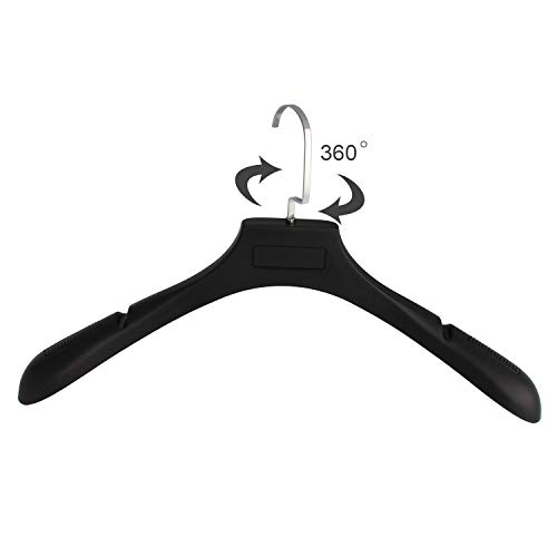 Plastic Extra Wide Suit Hangers, Pack of 20, Width 17.7",Notched