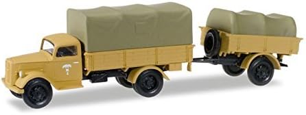 Helper collection 1/87 Opel Blitz canvas truck with trailer and load Afrika Korps