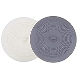 V-TOP Tub Stopper 2 Pack, 6 inches Large Silicone Bathtub Stopper Drain Plug Sinks Hair Stopper Flat Suction Cover for Kitchen Bathroom and Laundry