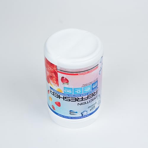 Believe Supplements Protein Refresher (25 servings) - Revolutionary Juice-Type Whey Protein Powder Alternative for Fitness, Bodybuilding, Gym, or for bigger protein intake - Enjoy with Ice or Chilled Water for Superior Taste (25 servings, Strawberry Lemonade)