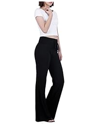 HDE - Pantalones de pijama de algodón para mujer con pierna ancha