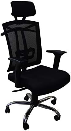SB Chairs Mesh High Back Chrome Base Revolving Chair (Adjustable Handles)