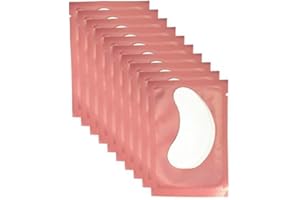 VEYES INC 50 Pairs Pink Hydrogel Eye Patch Eyelash Natural Lint Free Under Eye Gel Pads Lash Supplies & Beauty Tools
