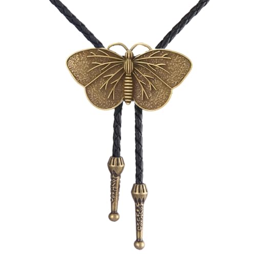 Joxevyia Butterfly Bolo Tie for Women Vintage Gold