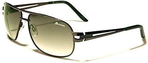 Oxigen men's aviator rectangle metal sunglasses Perfect for Sports or driving Full UV400 Protection Free VIBRANT HUT pouch included