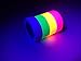 UV Blacklight Neon Glow Tape: Black Light Reactive Tape for Neon Party Supplies, the Stage, and Hula Hoop Decorations - Bright Fluorescent Spike Tape - 4 Pack of Pink, Green, Orange and Purple Tape