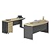 Ameriwood Home Pursuit Office Set with Mobile File Cabinet Bundle, Natural