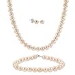 Sterling Silver Genuine Freshwater Cultured Pink Pearl Jewelry Set