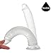G Spot Realistic Jelly Dildo with Strong Suction Cup Flexible Penis Harness Compatible Anal Adult Sex Toys for Women Clear