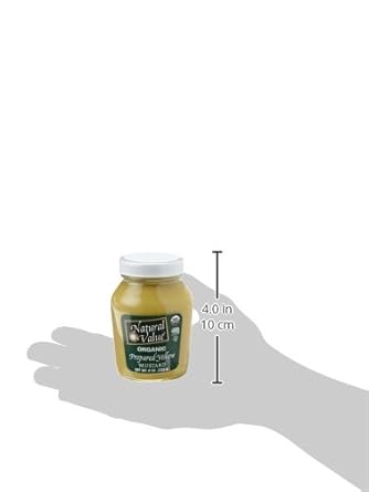Amazon Com Natural Value Organic Prepared Yellow Mustard 8 Ounce Glass Jars Pack Of 12 Mustard Spices And Herbs Grocery Gourmet Food
