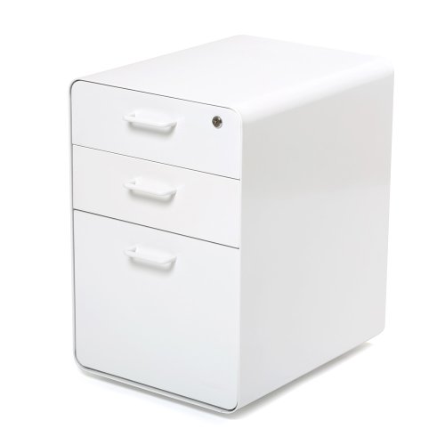 Poppin White Stow 3 Drawer File Cabinet Available In 10 Import It All