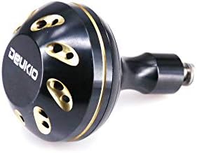 Power Knob Replacement Power Handle Knob Full Metal Saltwater Spinning Fishing Reel Fishing Vessel Knob Replacement Knobs Handle Drill Fitment For Jigging Reel Tackle Tools (Color : Black gold)