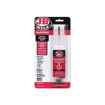 J-B Weld 50176 KwikWeld Steel Reinforced Epoxy Syringe - Dark Grey - 25 ml
