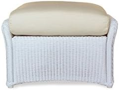 Lloyd Flanders 72227-001-974 Freeport Collection Ottoman in White Loom Finish, Marianas