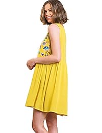 ¡Umgee Boho Balmy! Gasa Vestido bordado sin mangas