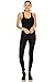 JC DISTRO Women's Basic Jersey Racer-Back Black Tank Top Large