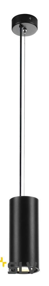 SLV Pendant SUPROS 78 / Living Room lamp, Indoor Lighting, Dining Room Drop Light, LED, Ceiling lamp / 3000K 12W 700lm Black dimmable 60 Degrees