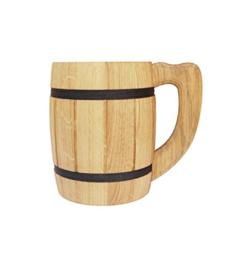 Wooden Beer Tankard Beer Mug Capacity: 20 oz (0.6 liters). Wooden Beer Stein - Wood Carving Beer Mug of Wood Eco Friendly Great Beer Gift Ideas Beer Mug for Men. Color Beige - Thumbnail 6