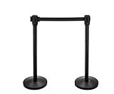 Smonet Stanchions Queue Barrier with 6.5' Retractable Belt, 36