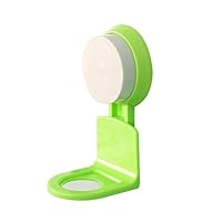 Plastic Wall Suction Cup Hanging Hook Portable Shower Gel Shampoo Holder Rack Shelf Well Made Easy to Use - Green