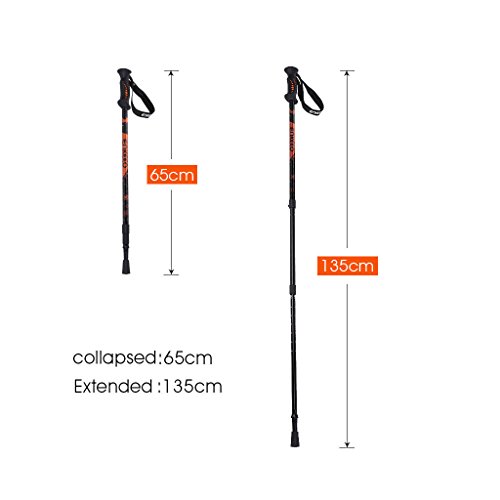 [- Enkeeo 1 Pair Trekking Poles for Hiking/Walking/Traveling/Backpacking, Aluminum Alloy Shaft Comf