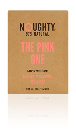 Noughty 97% Natural Microfiber Hair Towel Quickly Absorbs Moisture Quick-dry Wrap, Reduces Breakage Combats Frizz Pink