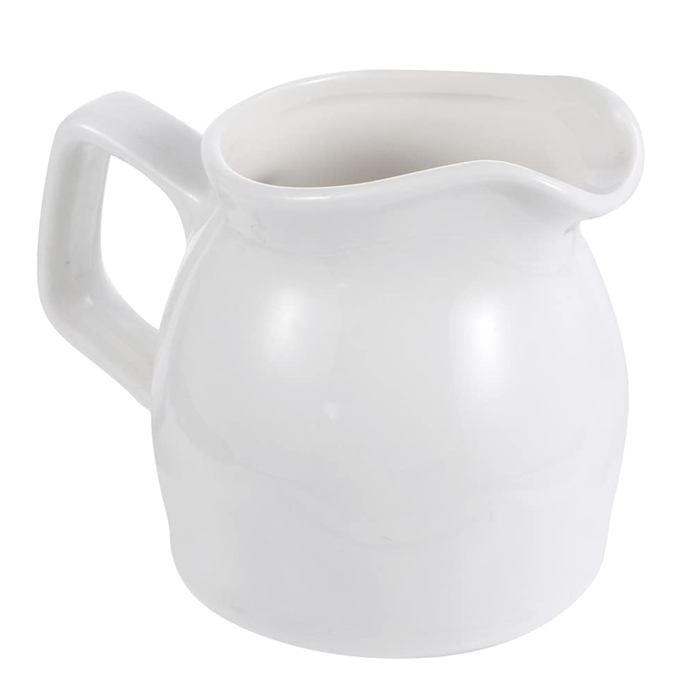 Buy Hemoton Milk Frothing Pitcher White Ceramic Milk Jug Saucier Boat