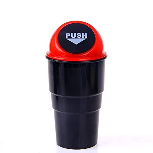 JOMAE-Shop Portable Car Trash Can Leakproof Vehicle Trash Rubbish Bin/Car Trash Garbage Can Auto Trash Dust Case Holder Bin Box(Red)