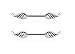 (2pcs) Clear heart Nipple Shield RingS & (2pcs) Angel Wing Nipple Rings by PIERCE ME