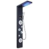 thumbnail image 2 of ELLO&ALLO Stainless Steel Shower Panel Tower System | LED Rain Shower Head 6-Function Black 2 of 6
