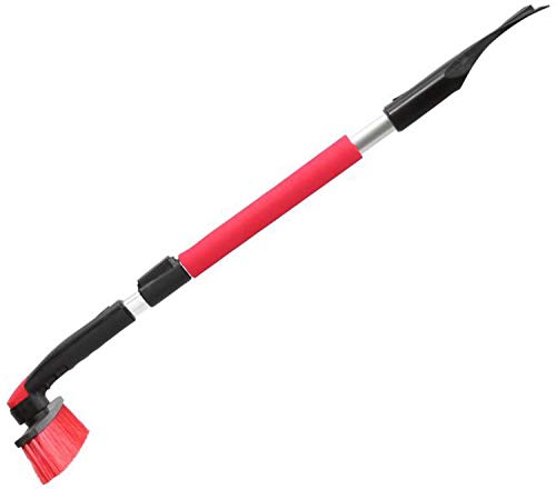 Parts Flix Extendable Snow Brush with Rotary Brush Head Icescraper