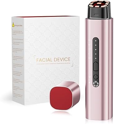 Dispositivo Profissional de Radiofrequência Facial, Massajador Facial Microcorrente 5 em 1, Dispositivo Elétrico Anti-acne, Anti-rugas, Firmamento e Lifting para Rosto e Pescoço (Rose Gold)