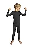 POPINJAY Boys Fleece Thermal Set – Kids Long Sleeve Shirt and Pants Underwear