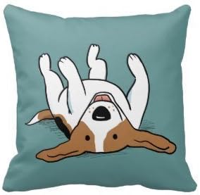 PUDA Cute Beagle Throw Pillow Case Polyester Pillow Cover Square 18 x 18 Inch .