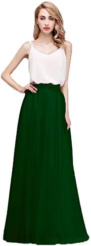 Honey Qiao Tulle Bridesmaid Skirts High Waist Floor Length Long Woman Maxi Skirt