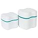 Attractive Denture Bath With Basket - European Style - Large - Teal