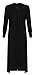 Forever Womens Long Sleeves Plain Boyfriend Long Open Maxi Cardigan Black