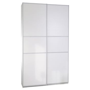 Designa White 120cm Sliding Doors Freestanding 2 Door Wardrobe