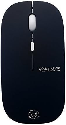 2.4GHz Wireless Mouse, URCO Super Quiet Ergonomics Rechargeable Optical Wireless Mouse for Coumputer and Smart TV (Matte Black)