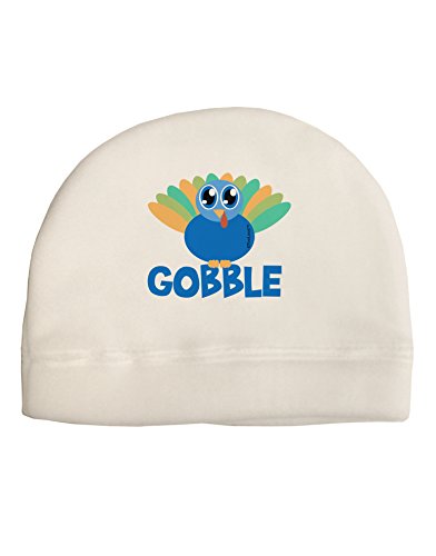 TooLoud Cute Gobble Turkey Blue Child Fleece Beanie Cap Hat