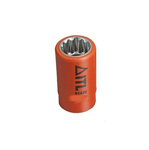 ITL Insulated Tools 1/2" Drive 15mm Deep Insulated Socket – VDE Certified High Voltage Safety Tool