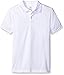 Dockers Big Boys' Uniform Short Sleeve Performance Polo, White, Medium/10/12