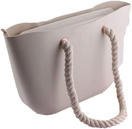 Wanforjewellery Ladies Beach Bag, Travel Tote Bag with Zip Top Durable Silicone Waterproof Handbag